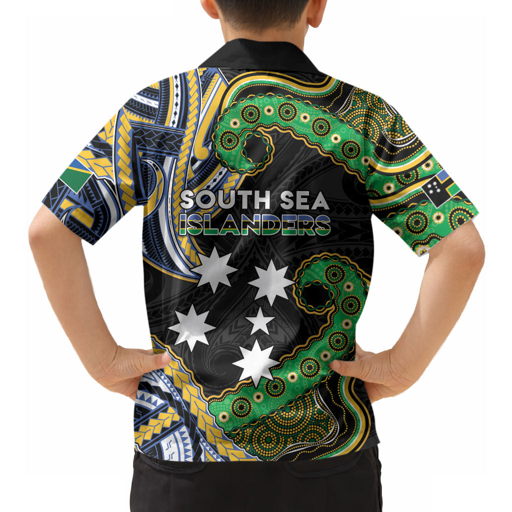 South Sea Islanders And Solomon Islands Hawaiian Shirt Solomons Coat Of Arms And Southern Cross DT05 - Polynesian Pride