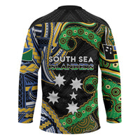 South Sea Islanders And Solomon Islands Hockey Jersey Solomons Coat Of Arms And Southern Cross DT05 - Polynesian Pride
