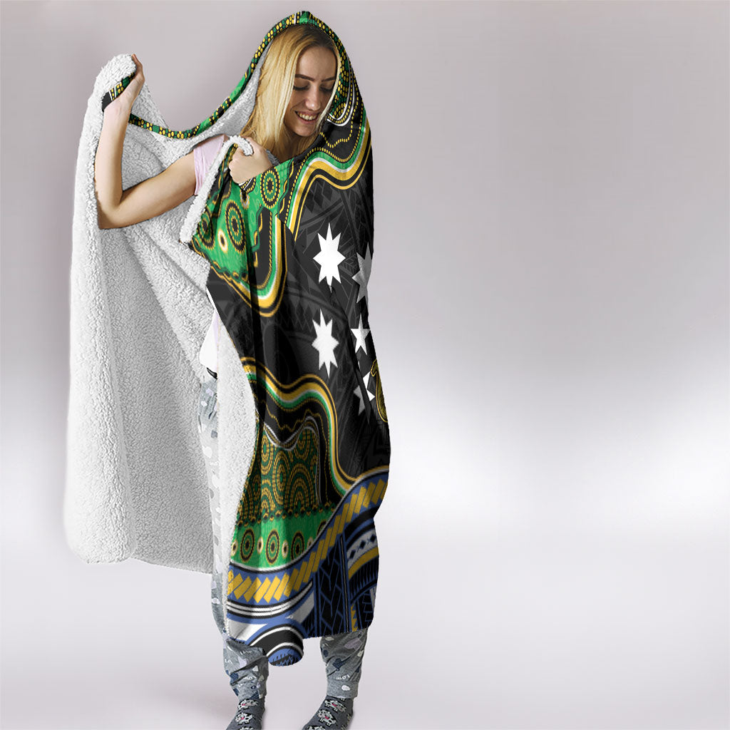 South Sea Islanders And Solomon Islands Hooded Blanket Solomons Coat Of Arms And Southern Cross DT05 - Polynesian Pride