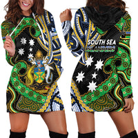 South Sea Islanders And Solomon Islands Hoodie Dress Solomons Coat Of Arms And Southern Cross DT05 - Polynesian Pride