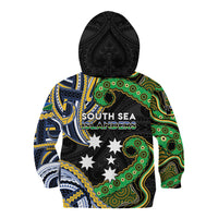 South Sea Islanders And Solomon Islands Kid Hoodie Solomons Coat Of Arms And Southern Cross DT05 - Polynesian Pride
