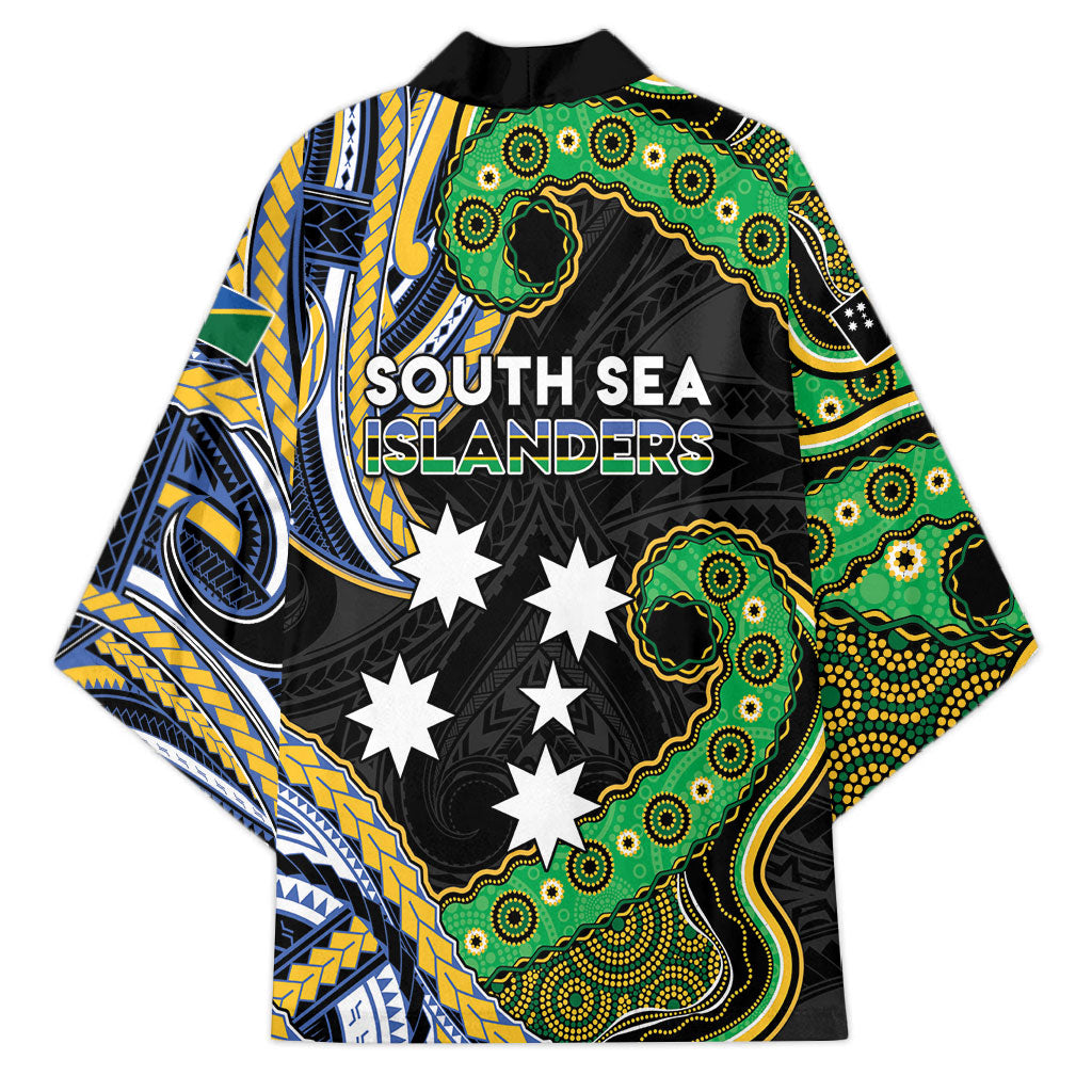 South Sea Islanders And Solomon Islands Kimono Solomons Coat Of Arms And Southern Cross DT05 - Polynesian Pride