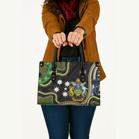 South Sea Islanders And Solomon Islands Leather Bag Solomons Coat Of Arms And Southern Cross DT05 - Polynesian Pride