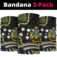 South Sea Islanders And Solomon Islands Neck Gaiter Solomons Coat Of Arms And Southern Cross DT05 package One Size: 25*50cm Black - Polynesian Pride