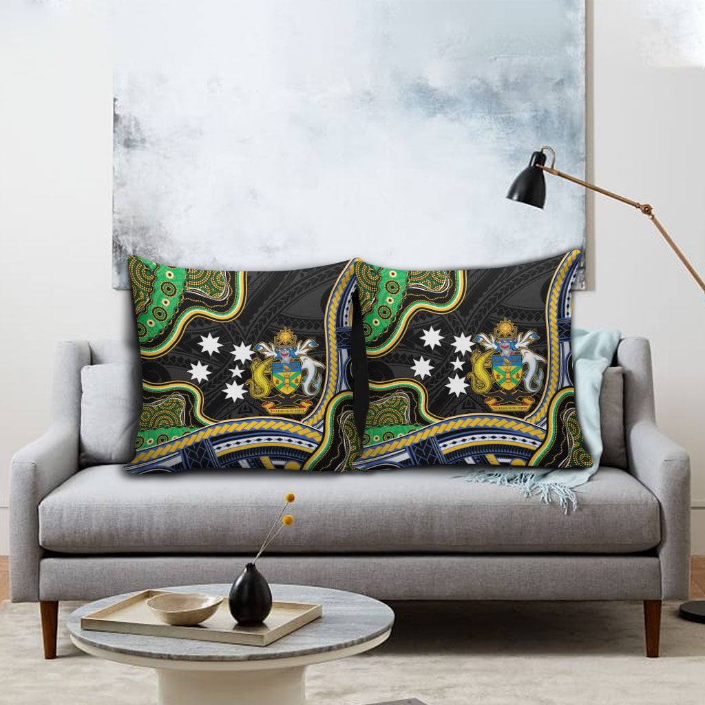 South Sea Islanders And Solomon Islands Pillow Cover Solomons Coat Of Arms And Southern Cross DT05 - Polynesian Pride