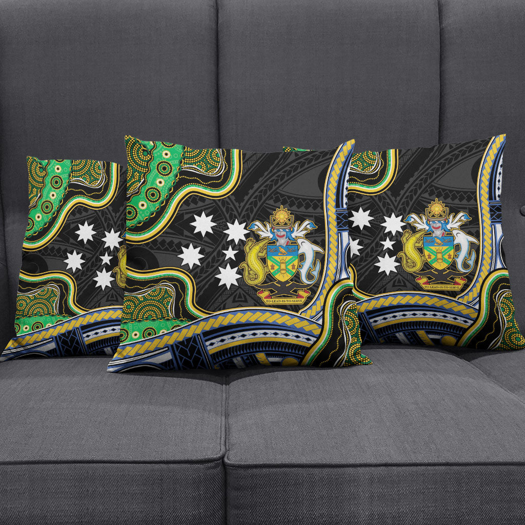 South Sea Islanders And Solomon Islands Pillow Cover Solomons Coat Of Arms And Southern Cross DT05 - Polynesian Pride