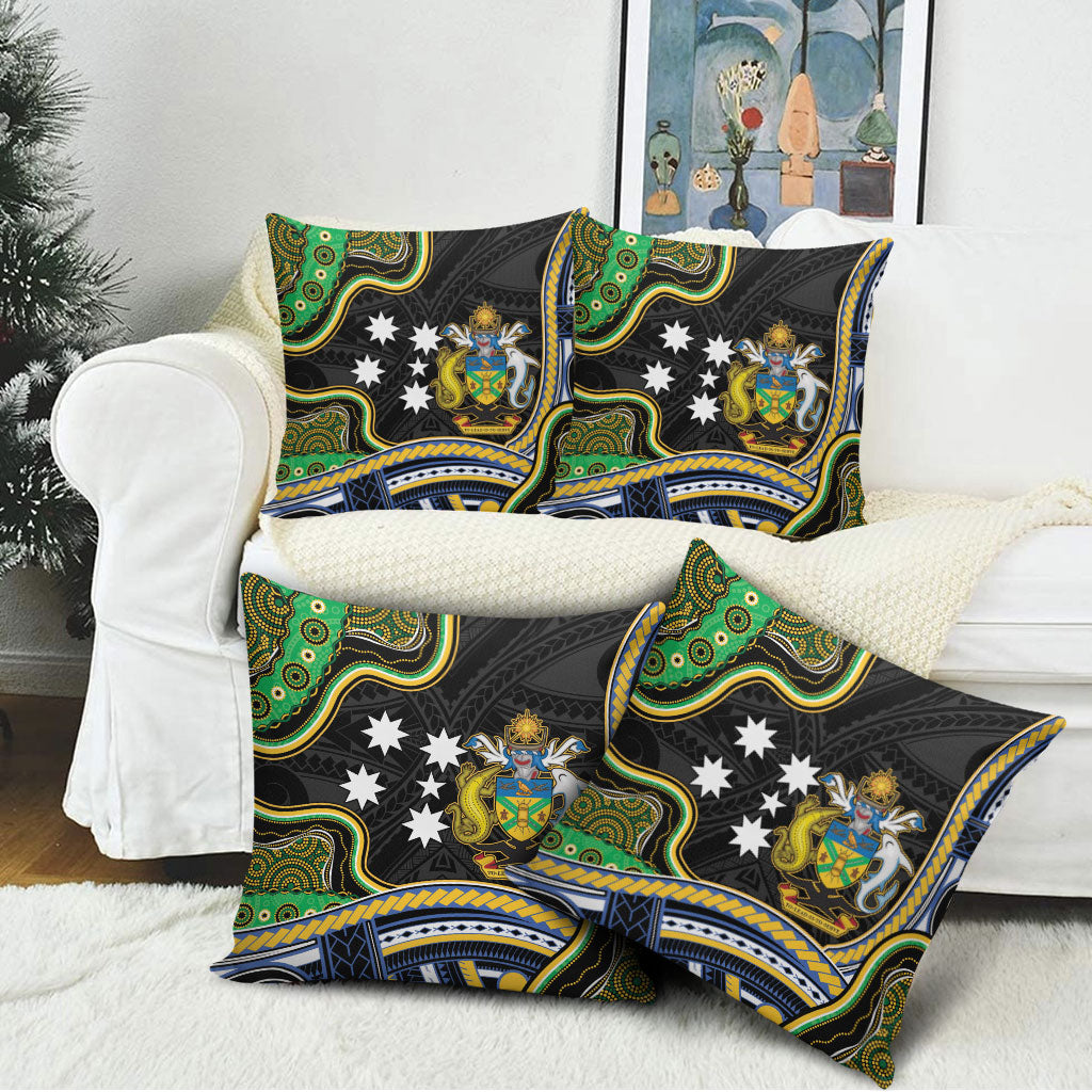 South Sea Islanders And Solomon Islands Pillow Cover Solomons Coat Of Arms And Southern Cross DT05 - Polynesian Pride