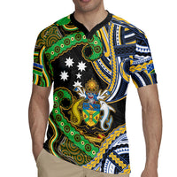 South Sea Islanders And Solomon Islands Rugby Jersey Solomons Coat Of Arms And Southern Cross DT05 - Polynesian Pride