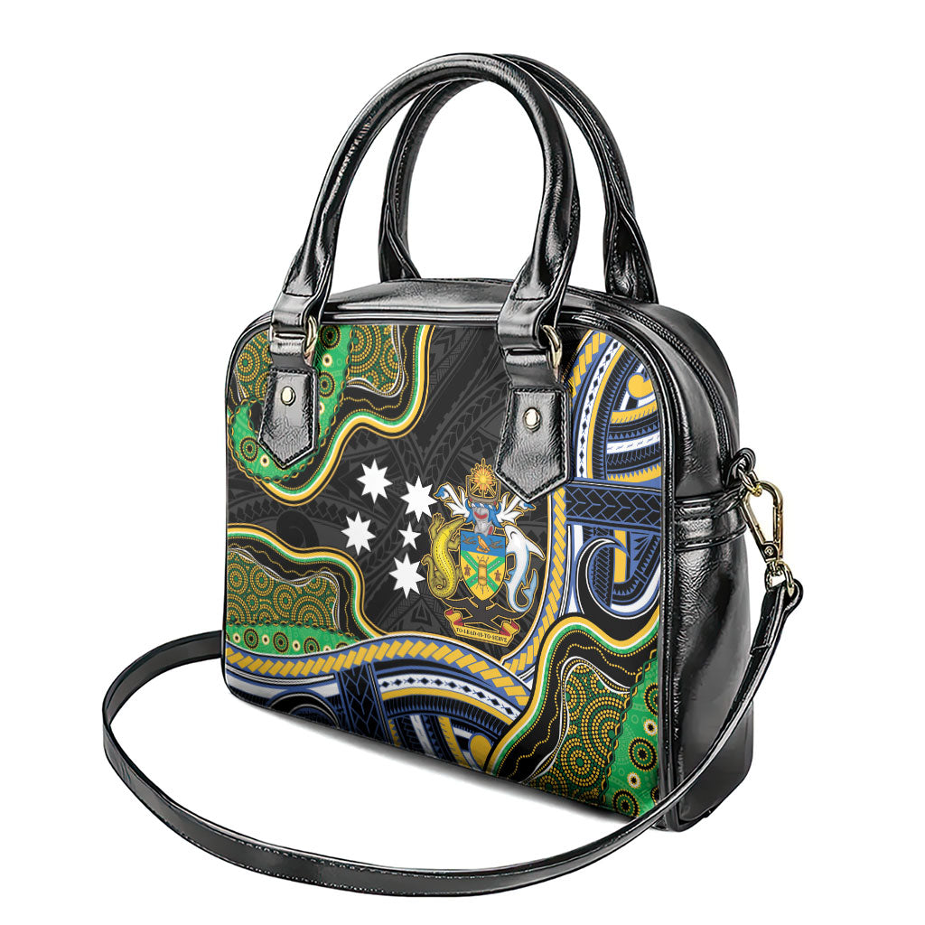 South Sea Islanders And Solomon Islands Shoulder Handbag Solomons Coat Of Arms And Southern Cross DT05 - Polynesian Pride