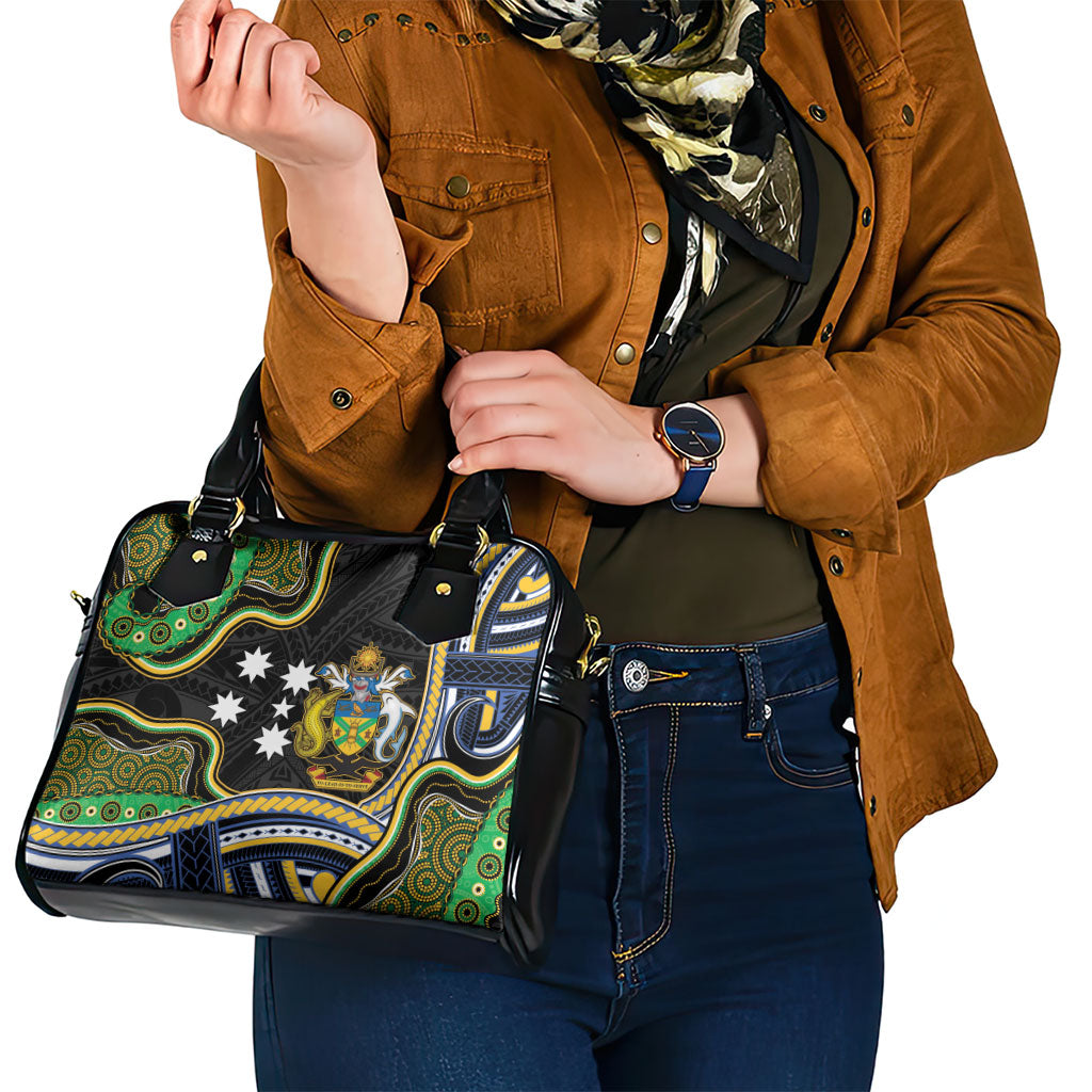 South Sea Islanders And Solomon Islands Shoulder Handbag Solomons Coat Of Arms And Southern Cross DT05 - Polynesian Pride