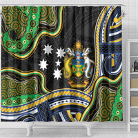 South Sea Islanders And Solomon Islands Shower Curtain Solomons Coat Of Arms And Southern Cross DT05 - Polynesian Pride