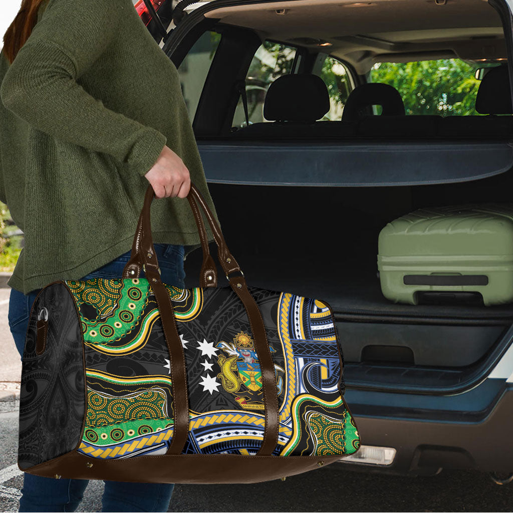 South Sea Islanders And Solomon Islands Travel Bag Solomons Coat Of Arms And Southern Cross DT05 - Polynesian Pride