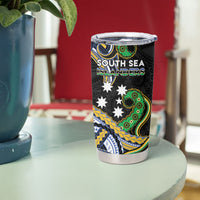 South Sea Islanders And Solomon Islands Tumbler Cup Solomons Coat Of Arms And Southern Cross DT05 - Polynesian Pride
