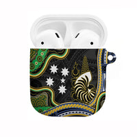 South Sea Islanders And New Caledonia AirPods Case Nautilus Shell Southern Cross Tribal Pattern DT05 Black - Polynesian Pride