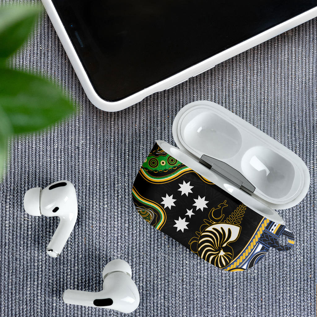 South Sea Islanders And New Caledonia AirPods Case Nautilus Shell Southern Cross Tribal Pattern DT05 - Polynesian Pride