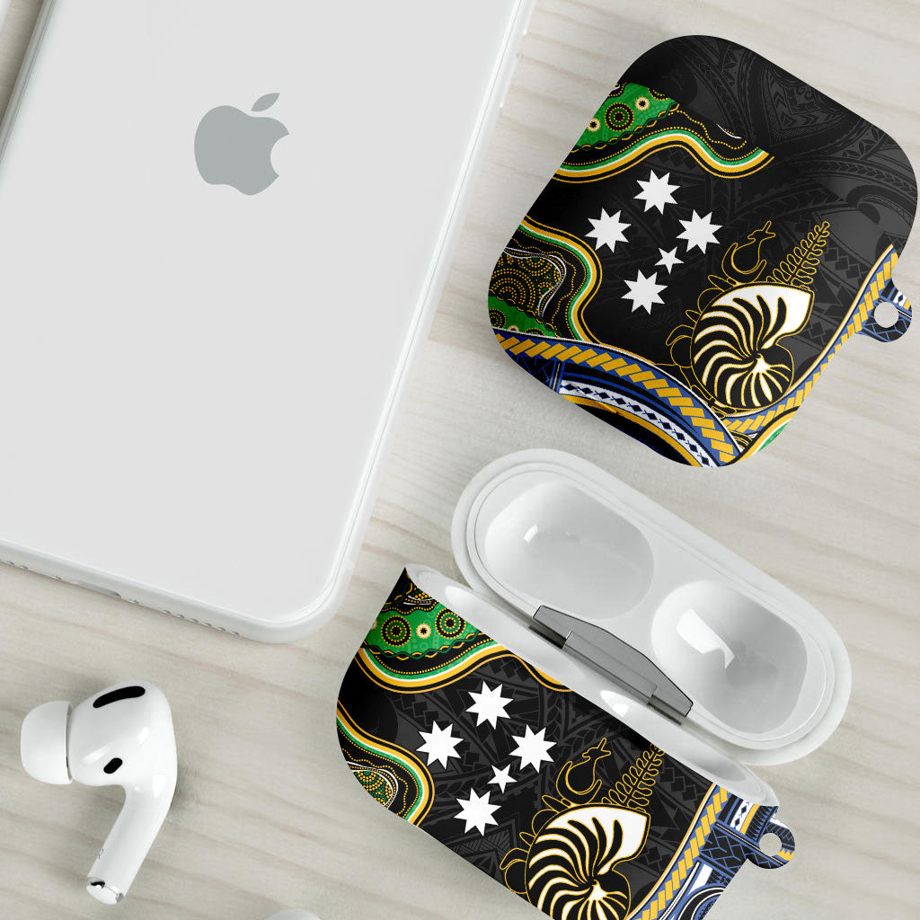 South Sea Islanders And New Caledonia AirPods Case Nautilus Shell Southern Cross Tribal Pattern DT05 - Polynesian Pride