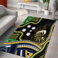 South Sea Islanders And New Caledonia Area Rug Nautilus Shell Southern Cross Tribal Pattern DT05 - Polynesian Pride