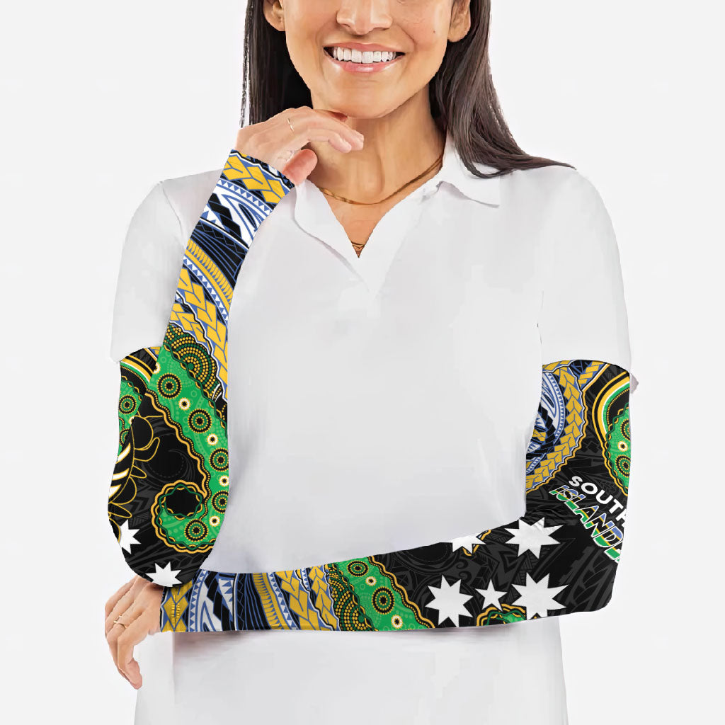 South Sea Islanders And New Caledonia Arm Sleeves Nautilus Shell Southern Cross Tribal Pattern DT05 - Polynesian Pride