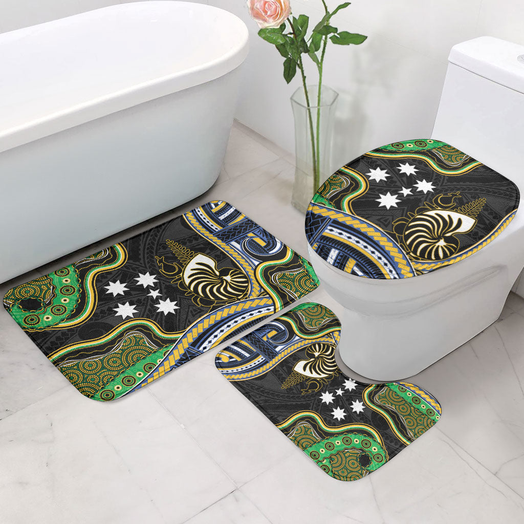 South Sea Islanders And New Caledonia Bathroom Set Nautilus Shell Southern Cross Tribal Pattern DT05 - Polynesian Pride