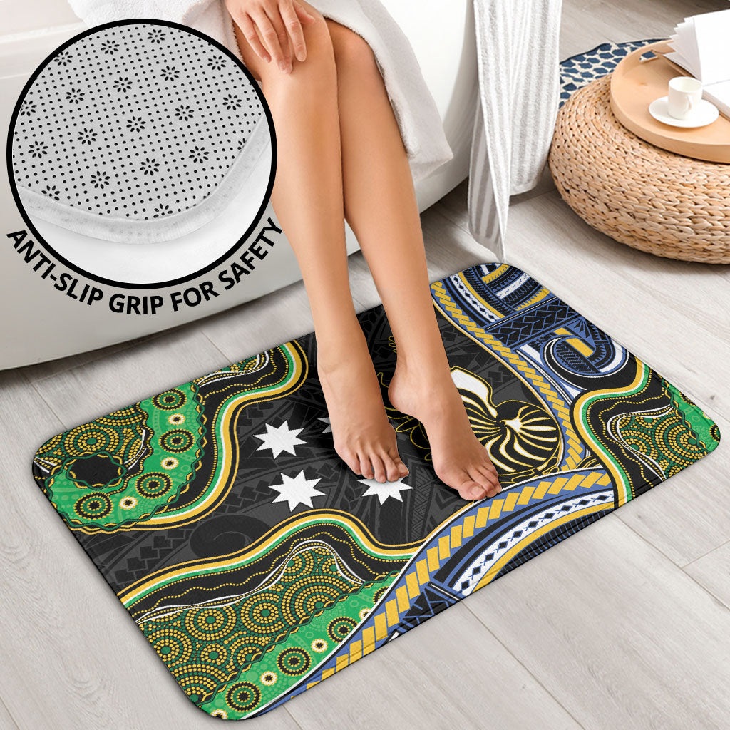 South Sea Islanders And New Caledonia Bathroom Set Nautilus Shell Southern Cross Tribal Pattern DT05 - Polynesian Pride