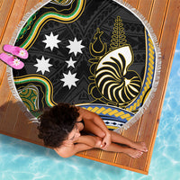 South Sea Islanders And New Caledonia Beach Blanket Nautilus Shell Southern Cross Tribal Pattern DT05 - Polynesian Pride