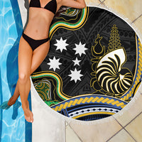 South Sea Islanders And New Caledonia Beach Blanket Nautilus Shell Southern Cross Tribal Pattern DT05 - Polynesian Pride