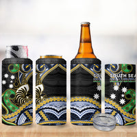 South Sea Islanders And New Caledonia 4 in 1 Can Cooler Tumbler Nautilus Shell Southern Cross Tribal Pattern DT05 - Polynesian Pride