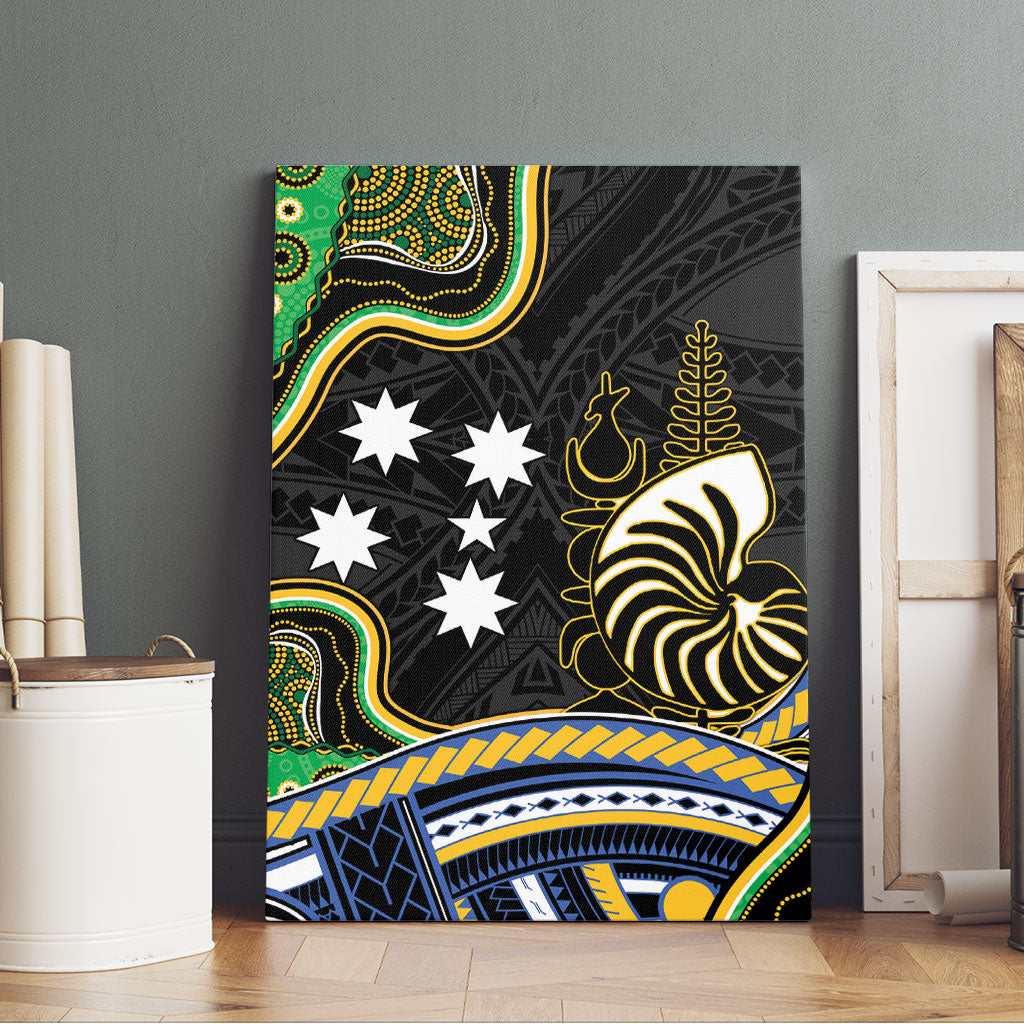 South Sea Islanders And New Caledonia Canvas Wall Art Nautilus Shell Southern Cross Tribal Pattern DT05 - Polynesian Pride