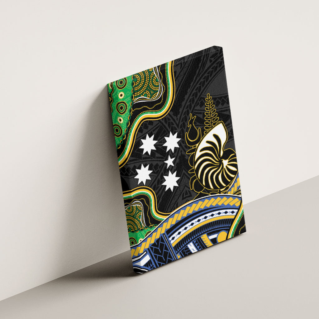 South Sea Islanders And New Caledonia Canvas Wall Art Nautilus Shell Southern Cross Tribal Pattern DT05 - Polynesian Pride