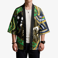 South Sea Islanders And New Caledonia Kimono Nautilus Shell Southern Cross Tribal Pattern DT05 - Polynesian Pride