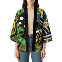 South Sea Islanders And New Caledonia Kimono Nautilus Shell Southern Cross Tribal Pattern DT05 - Polynesian Pride