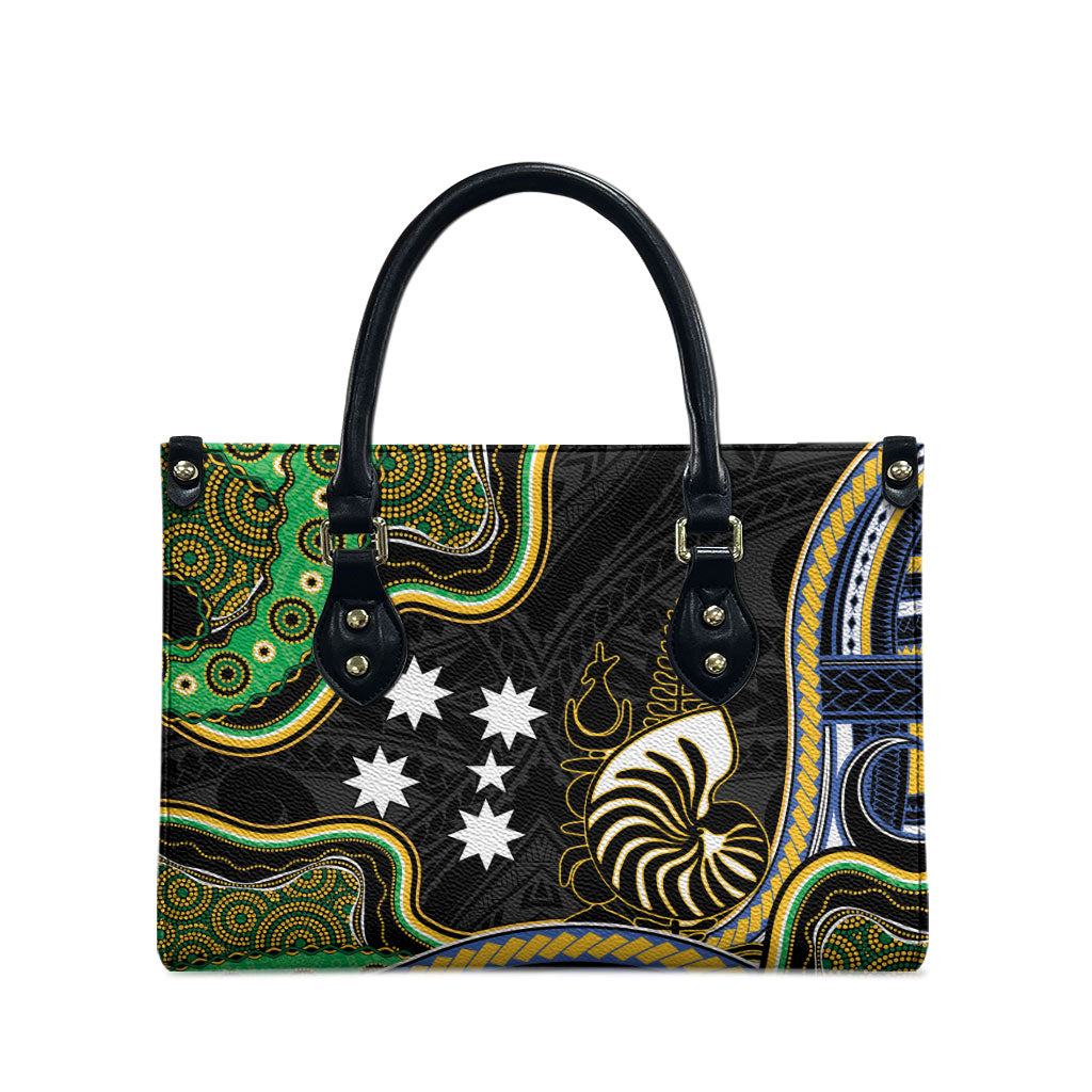 South Sea Islanders And New Caledonia Leather Bag Nautilus Shell Southern Cross Tribal Pattern DT05 - Polynesian Pride