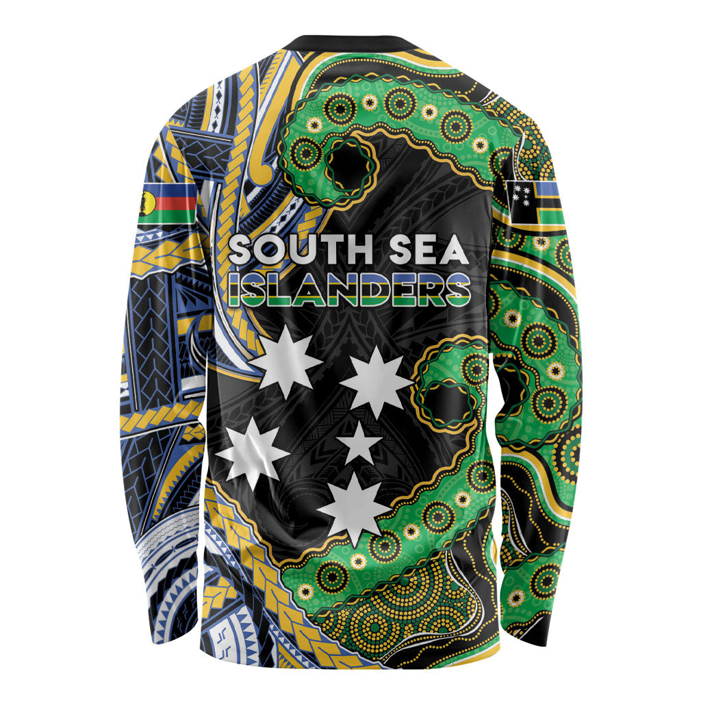 South Sea Islanders And New Caledonia Long Sleeve Shirt Nautilus Shell Southern Cross Tribal Pattern DT05 - Polynesian Pride