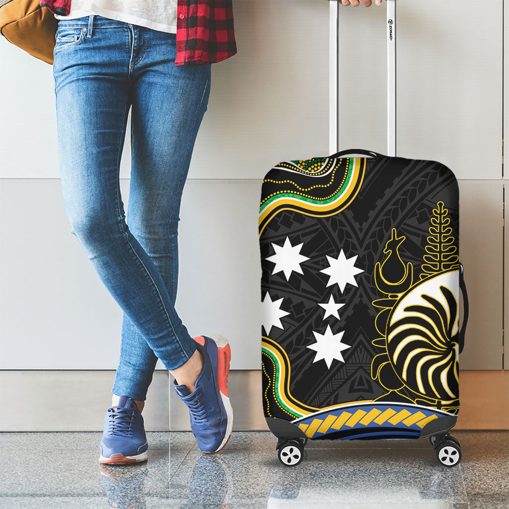 South Sea Islanders And New Caledonia Luggage Cover Nautilus Shell Southern Cross Tribal Pattern DT05 - Polynesian Pride