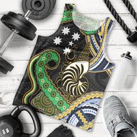 South Sea Islanders And New Caledonia Men Tank Top Nautilus Shell Southern Cross Tribal Pattern DT05 - Polynesian Pride