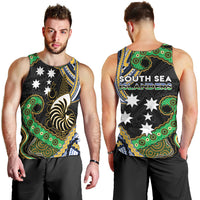 South Sea Islanders And New Caledonia Men Tank Top Nautilus Shell Southern Cross Tribal Pattern DT05 - Polynesian Pride