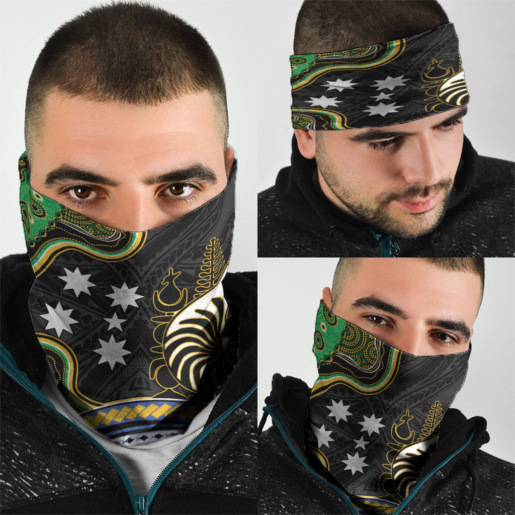 South Sea Islanders And New Caledonia Neck Gaiter Nautilus Shell Southern Cross Tribal Pattern DT05 - Polynesian Pride