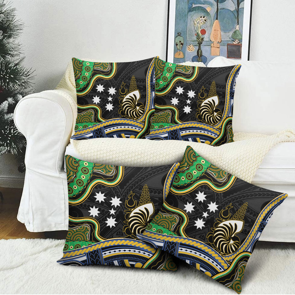 South Sea Islanders And New Caledonia Pillow Cover Nautilus Shell Southern Cross Tribal Pattern DT05 - Polynesian Pride