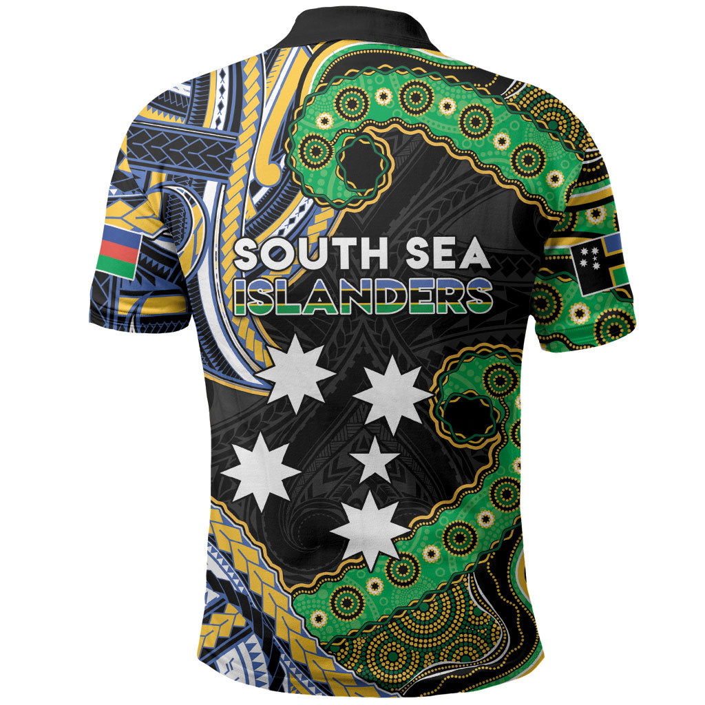 South Sea Islanders And New Caledonia Polo Shirt Nautilus Shell Southern Cross Tribal Pattern DT05 - Polynesian Pride
