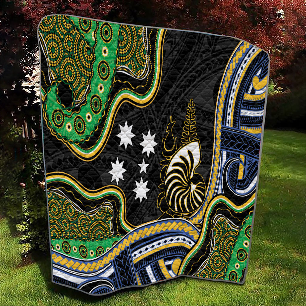 South Sea Islanders And New Caledonia Quilt Nautilus Shell Southern Cross Tribal Pattern DT05 - Polynesian Pride