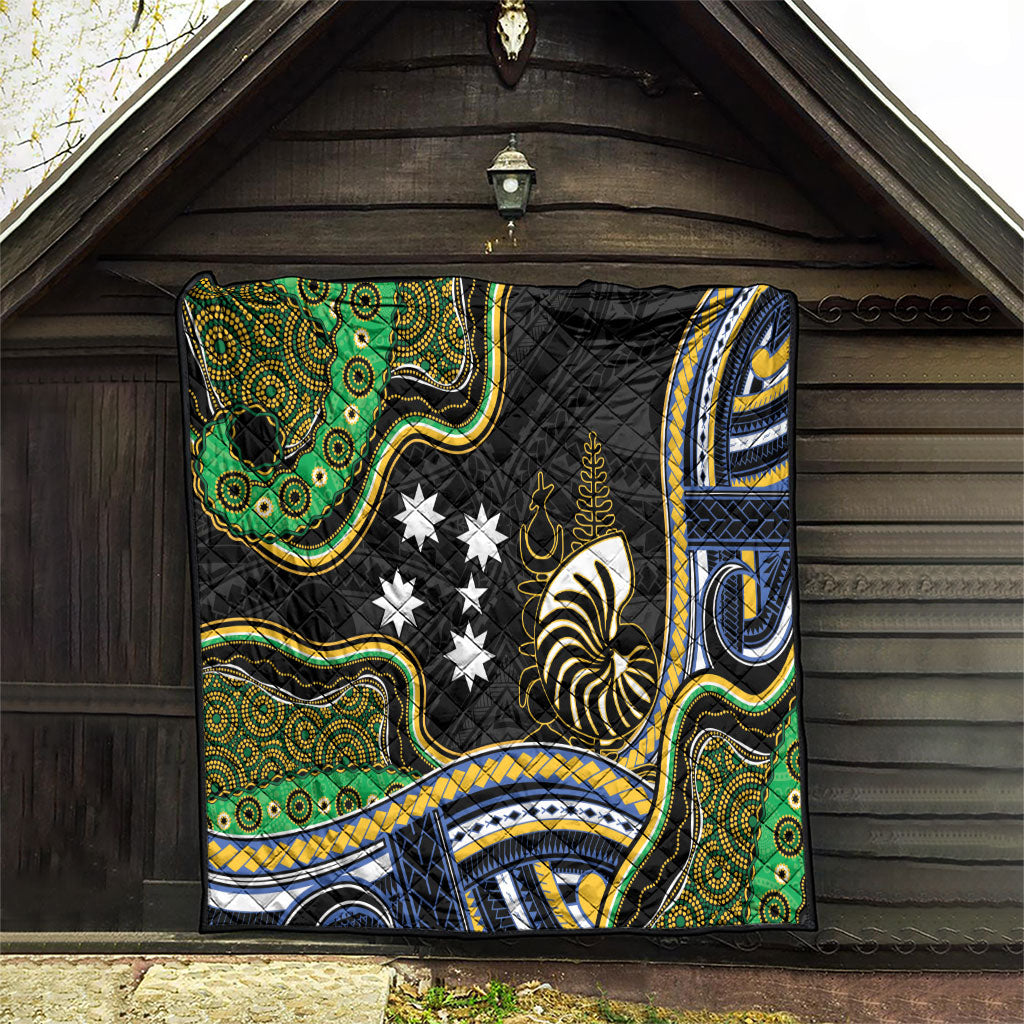 South Sea Islanders And New Caledonia Quilt Nautilus Shell Southern Cross Tribal Pattern DT05 - Polynesian Pride