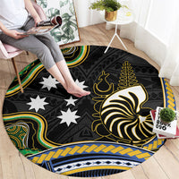 South Sea Islanders And New Caledonia Round Carpet Nautilus Shell Southern Cross Tribal Pattern DT05 - Polynesian Pride