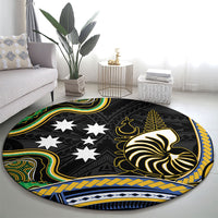 South Sea Islanders And New Caledonia Round Carpet Nautilus Shell Southern Cross Tribal Pattern DT05 - Polynesian Pride
