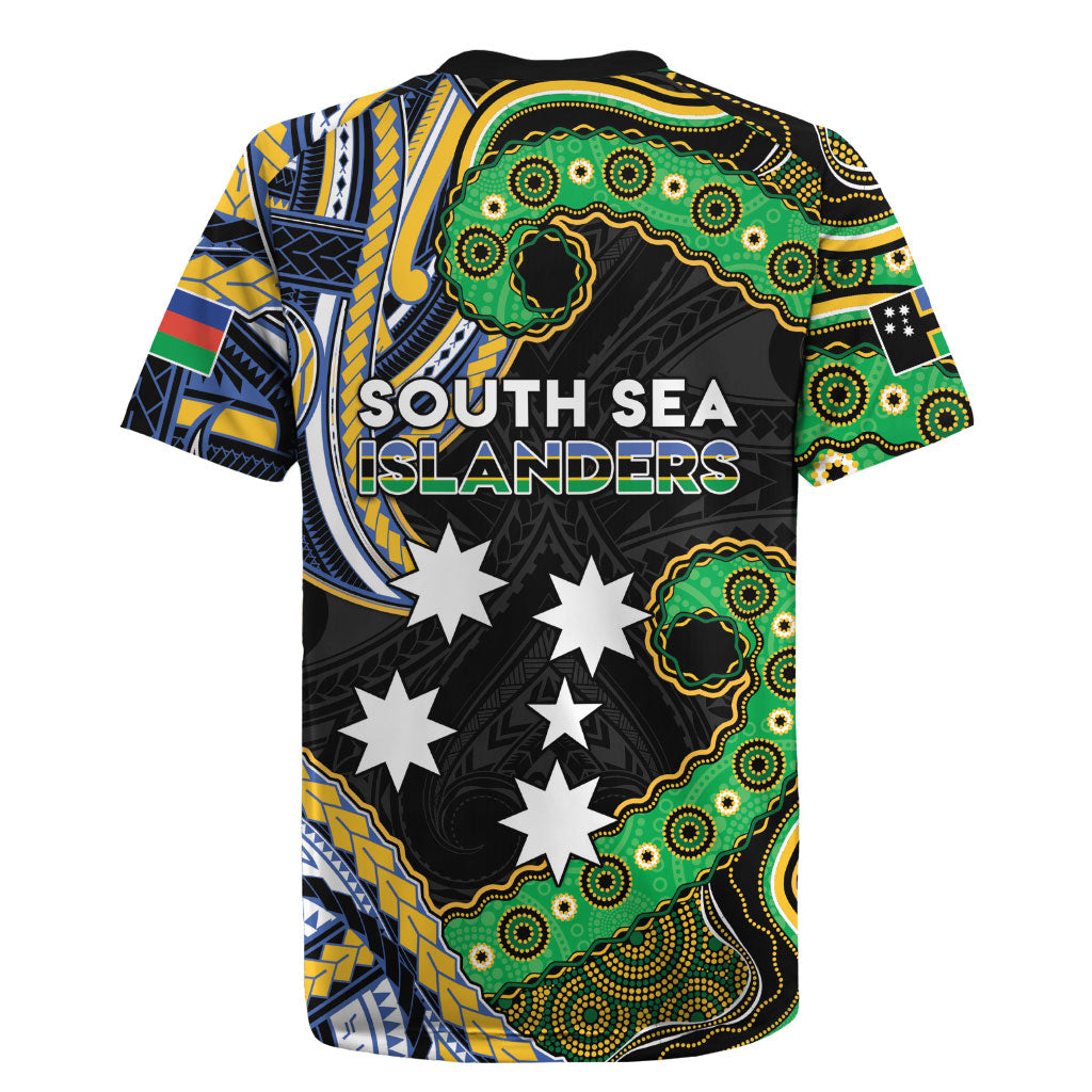 South Sea Islanders And New Caledonia Rugby Jersey Nautilus Shell Southern Cross Tribal Pattern DT05 - Polynesian Pride