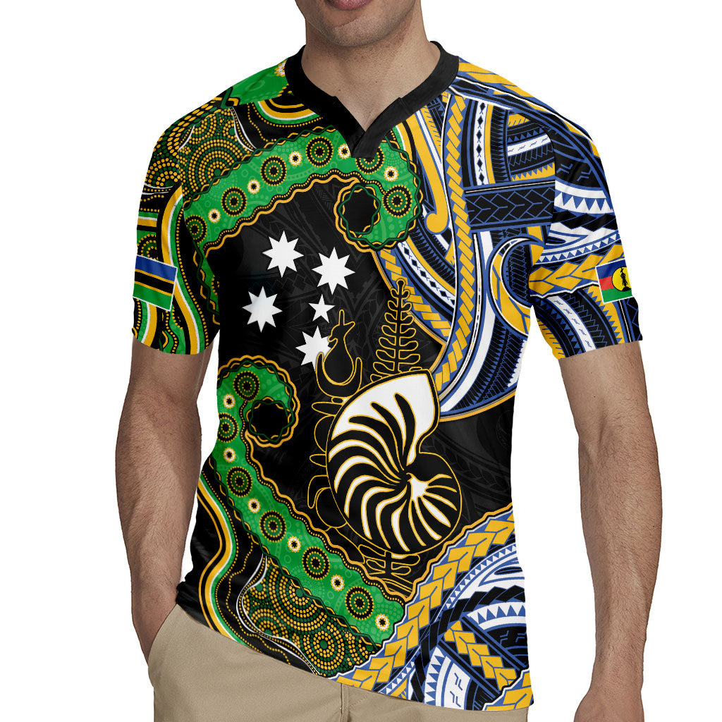 South Sea Islanders And New Caledonia Rugby Jersey Nautilus Shell Southern Cross Tribal Pattern DT05 - Polynesian Pride