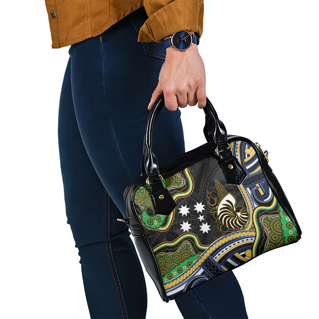 South Sea Islanders And New Caledonia Shoulder Handbag Nautilus Shell Southern Cross Tribal Pattern DT05 - Polynesian Pride