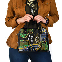 South Sea Islanders And New Caledonia Shoulder Handbag Nautilus Shell Southern Cross Tribal Pattern DT05 - Polynesian Pride