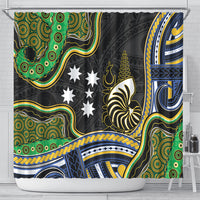 South Sea Islanders And New Caledonia Shower Curtain Nautilus Shell Southern Cross Tribal Pattern DT05 - Polynesian Pride