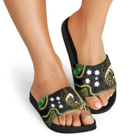 South Sea Islanders And New Caledonia Slide Sandals Nautilus Shell Southern Cross Tribal Pattern DT05 - Polynesian Pride