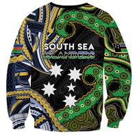 South Sea Islanders And New Caledonia Sweatshirt Nautilus Shell Southern Cross Tribal Pattern DT05 - Polynesian Pride